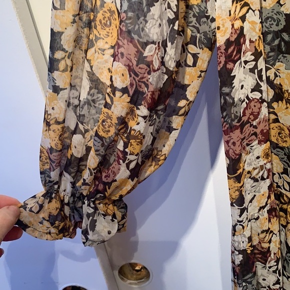 Mango Chiffon Floral Modest Dress 2 - Picture 8 of 16